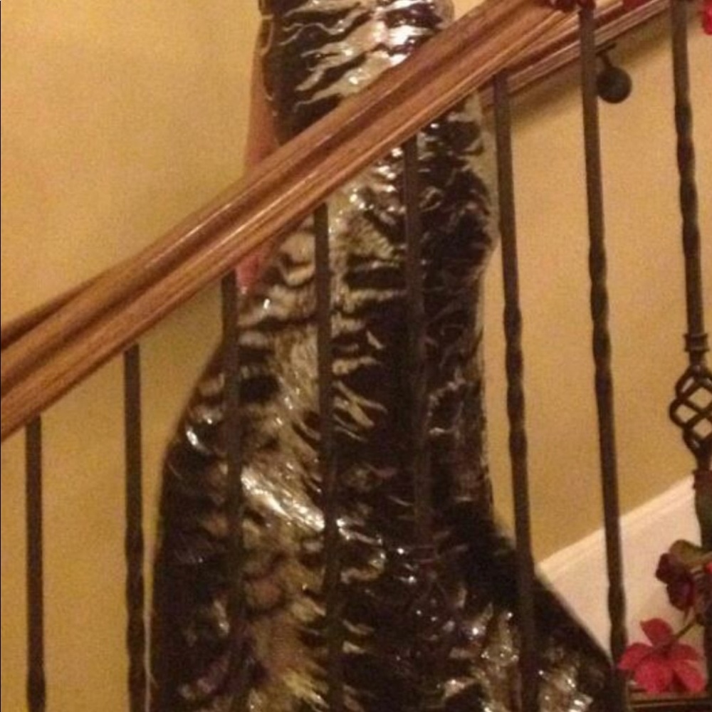 Black and silver sequined